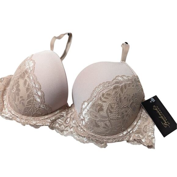 Frederick’s of Hollywood Beatrix Scalloped Lace Push Up Bra Womens Lingerie, 36C - Picture 4 of 11